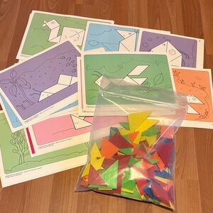 Colorful Tangrams Shapes Pack for Kids - Multicolor 22